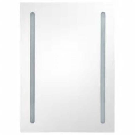 Meuble de salle de bain  Armoire de salle de bain à miroir LED 50x13x70 cm