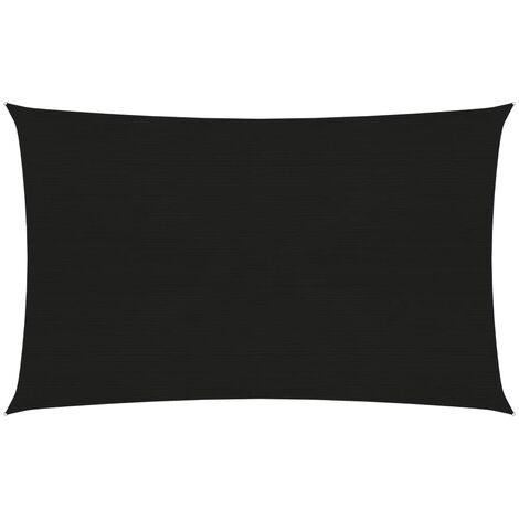 Voile d'ombrage,Voile parasol/Auvent pour Jardin Balcon en 160 g/m² Noir 2x4,5 m PEHD -17454 (1/5)