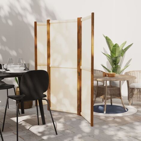 Paravent de Chambre Closion de séparation 4 panneaux Blanc crème 280x180 cm -BC71780 (1/5)