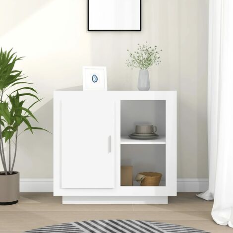 Buffet,Placard de cuisine,Meuble de rangement Blanc 80x40x75 cm -TZ98704 (1/5)
