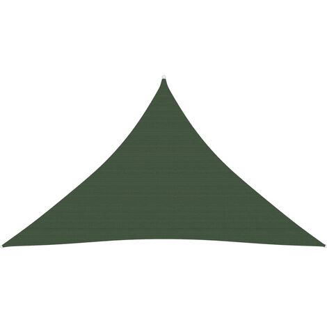 Voile de parasol, Voile d'ombrage, Toile Tendue Parasol protection contre la chaleur 160 g/m² Vert foncé 3,5x3,5x4,9 m PEHD TTF9076 (1/5)