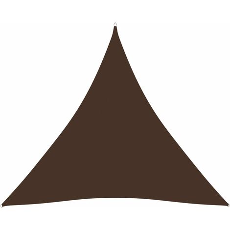 Voile de parasol,Voile d'ombrage pour Jardin Balcon en Tissu Oxford triangulaire 4,5x4,5x4,5 m Marron -21013 (1/5)
