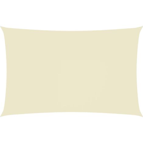 Voile de parasol,Voile d'ombrage pour Jardin Balcon en Tissu Oxford rectangulaire 4x7 m Crème -19696 (1/5)