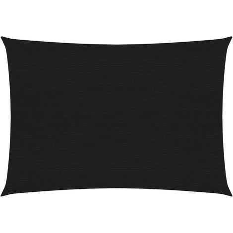 Voile d'ombrage,Voile parasol/Auvent pour Jardin Balcon en 160 g/m² Noir 2,5x3,5 m PEHD -69861 (1/5)