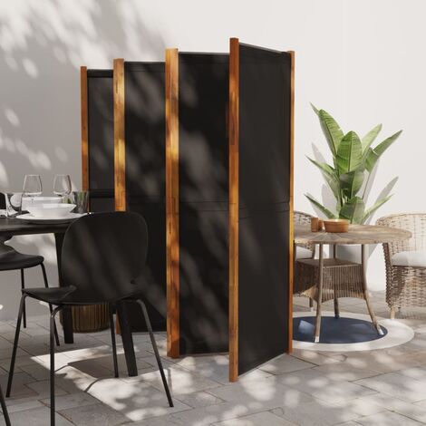 Paravent de Chambre Closion de séparation 6 panneaux Noir 420x180 cm -BC64936 (1/5)
