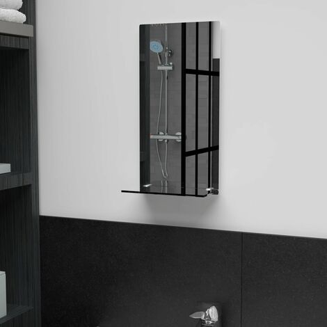 Miroir mural vintage Miroir mural pour Maison,salon,Chambre avec étagère 20x40 cm Verre trempé -46106 (1/5)