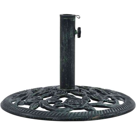 Socle de parasol/Pied de parasol haute qualité Vert 9 kg 40 cm Fonte 52861 (1/7)