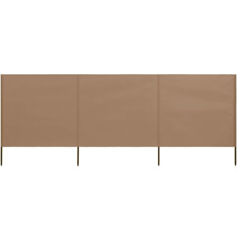 Paravent Closion de séparation Séparateur Protéger Privée en 3 panneaux Tissu 400 x 80 cm Taupe -BC98700 (1/5)