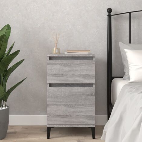 Table de chevet Industriel Table d'Appoint Table de nuit sonoma gris 40x35x70 cm -BV36747 (1/5)