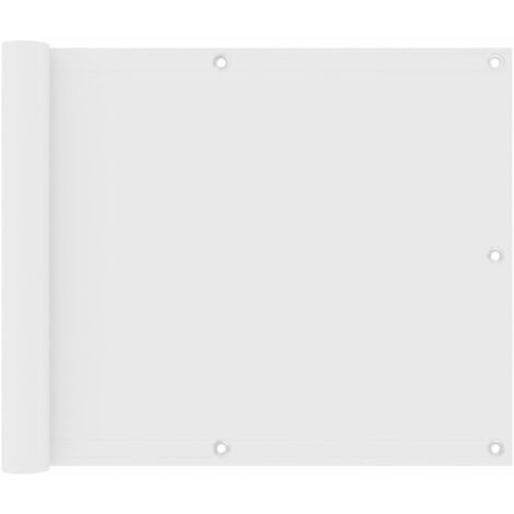 Écran de balcon,Brise-vue UV Protection Blanc 75x500 cm Tissu Oxford -63243 (1/5)