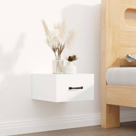Table d'Appoint Chevet Table de chevet Table de Nuit murale Blanc 35x35x20 cm -BV97011 (1/5)