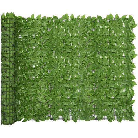 Écran de balcon,Brise-vue UV Protection avec feuilles vert 400x150 cm -45806 (1/5)