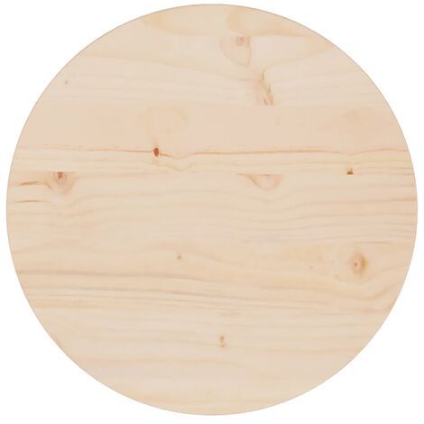 Plateau De Table Dessus de table Ø40x2,5 cm Bois de pin massif 31861 (1/5)