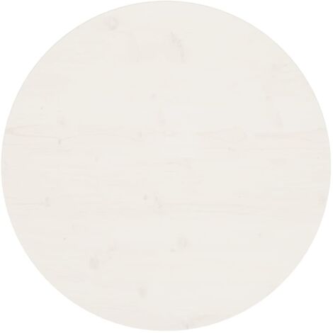 Plateau De Table Dessus de table Blanc Ø70x2,5 cm Bois de pin massif 12638 (1/6)