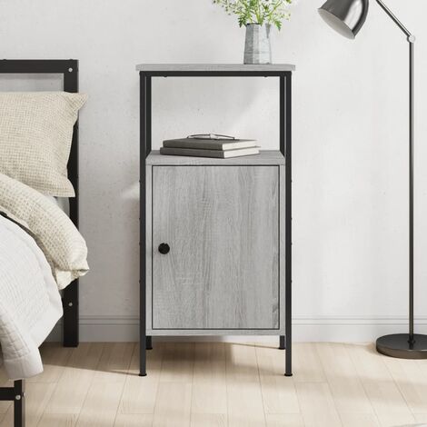 Table de chevet Table d'Appoint Table de nuit sonoma gris 41x31x80 cm bois d'ingénierie VGT88720 (1/5)