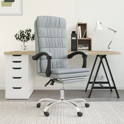 Chaise de Bureau Ergonomique,Fauteuil inclinable de bureau, Chaise Gaming Gris clair Tissu FNNF848178 MaisonChic (1/5)