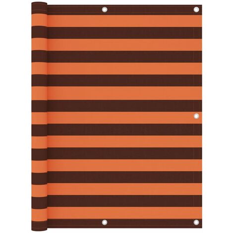 Écran de balcon,Brise-vue UV Protection Orange et marron 120x500 cm Tissu Oxford -17346 (1/5)