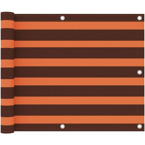 Écran de balcon,Brise-vue UV Protection Orange et marron 75x500 cm Tissu Oxford -53750 (1/5)