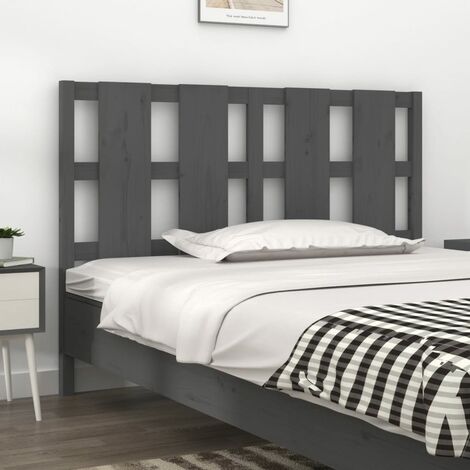 Tête de lit Contemporain - Tête de lit pour Chambre Maison - Gris 145,5x4x100 cm Bois massif de pin -85844 (1/5)