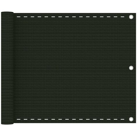 Écran de balcon,Brise-vue UV Protection Vert foncé 75x600 cm PEHD -23218 (1/5)