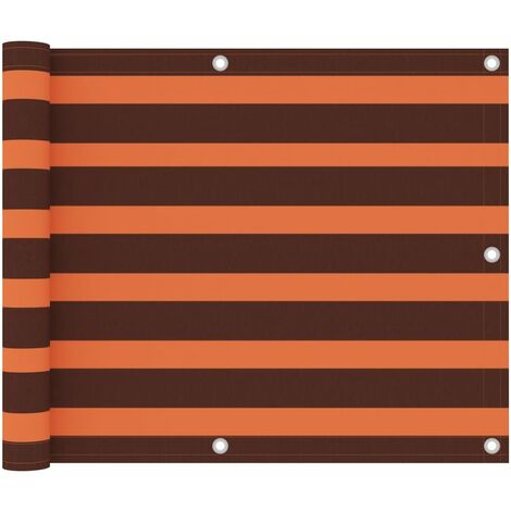 Écran de balcon,Brise-vue UV Protection Orange et marron 75x600 cm Tissu Oxford -13356 (1/5)