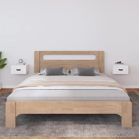 Lot de 2 Tables de chevet murales de chambre,Tables d'Appoint Industriel - Tables de Nuit Blanc 40x29,5x22 cm -BV21301 (1/5)