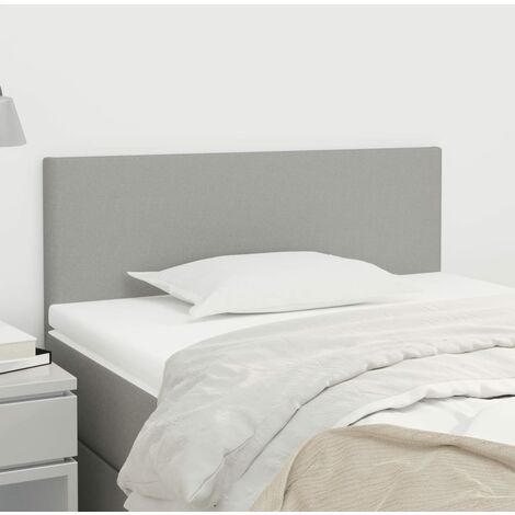 Tête de lit pour lit simple, Cadre de lit, Tableau décoratif de chevet Gris clair 80x5x78/88 cm Tissu SDG43603 (1/5)