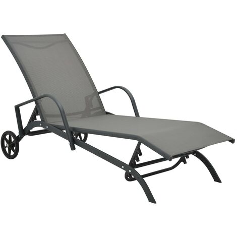 Chaise longue Bain de soleil Transat Acier et textilène 16293 (1/5)