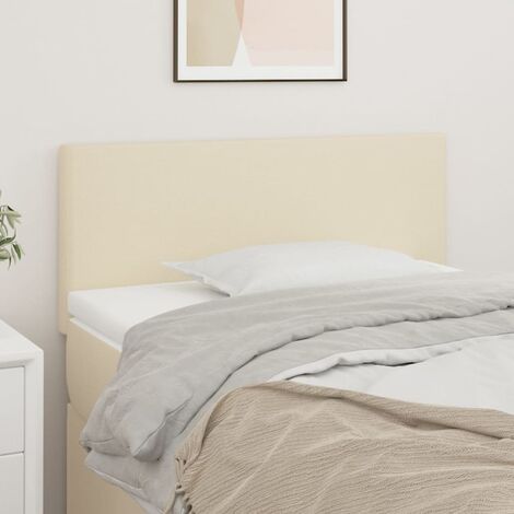 Tête de lit pour lit simple, Cadre de lit, Tableau décoratif de chevet Crème 80x5x78/88 cm Similicuir CDE36924 (1/5)