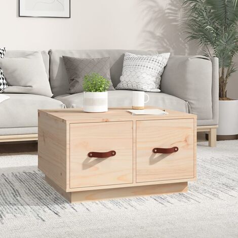 Table Basse de Salon Élégante,Table Canapé 60x53x35 cm Bois massif de pin -FR98252 (1/5)