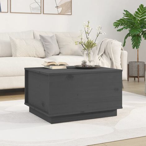 Table Basse de Salon Élégante,Table Canapé Gris 60x50x35 cm Bois massif de pin -FR39704 (1/5)