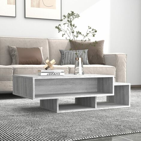 Table Basse de Salon Élégante,Table Canapé Sonoma gris 105x55x32 cm Bois d'ingénierie -FR16035 (1/5)