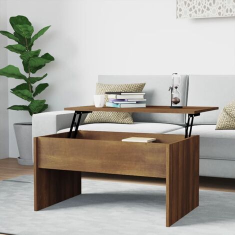 Table basse, Table de Salon, Table d'appoint Chêne marron 80x50,5x41,5 cm Bois d'ingénierie XZZ34060969 (1/5)