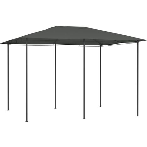 Belvédère de jardin, Belvédère de barbecue, Tonnelle et Pergola de jardin 3x4x2,6 m Anthracite 160 g/m² NKK15669 (1/5)