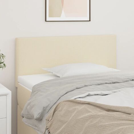 Tête de lit pour lit simple, Cadre de lit, Tableau décoratif de chevet Crème 100x5x78/88 cm Similicuir CDE23001 (1/5)