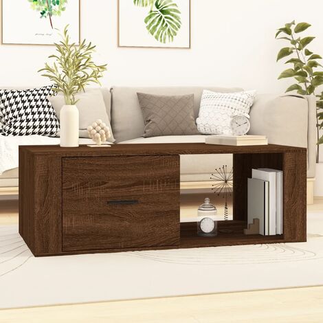 Table Basse de Salon Élégante,Table Canapé Chêne marron 100x50,5x35 cm Bois d'ingénierie -FR78966 (1/5)