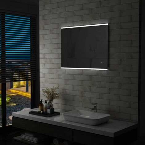 Miroir mural Miroir mural à LED de salle de bain et capteur tactile 80x60 cm -37300 (1/5)
