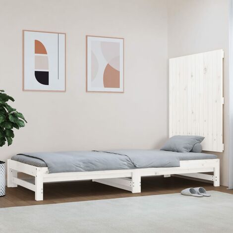 Tête de lit Classique - Tête de lit murale Montage Facile pour Chambre - Blanc 82,5x3x90 cm Bois massif de pin -72973 (1/5)