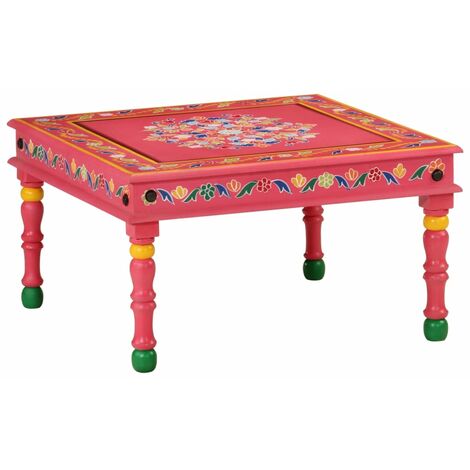 Table Basse de Salon Élégante,Table Canapé rose bois de manguier massif peint à la main -FR80945 (1/5)