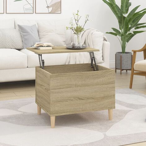 Table Basse de Salon Élégante,Table Canapé Chêne sonoma 60x44,5x45 cm Bois d'ingénierie -FR43741 (1/5)