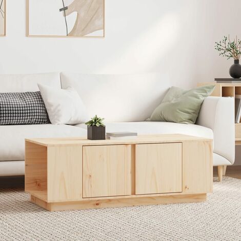 Table Basse de Salon Élégante,Table Canapé 110x50x40 cm Bois massif de pin -FR15691 (1/5)