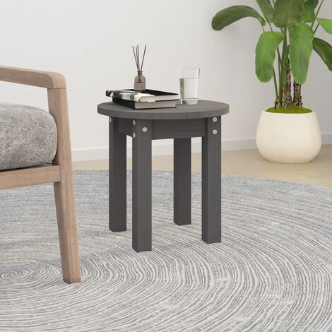 Table Basse de Salon Élégante,Table Canapé Gris Ø 35x35 cm Bois massif de pin -FR16810 (1/5)