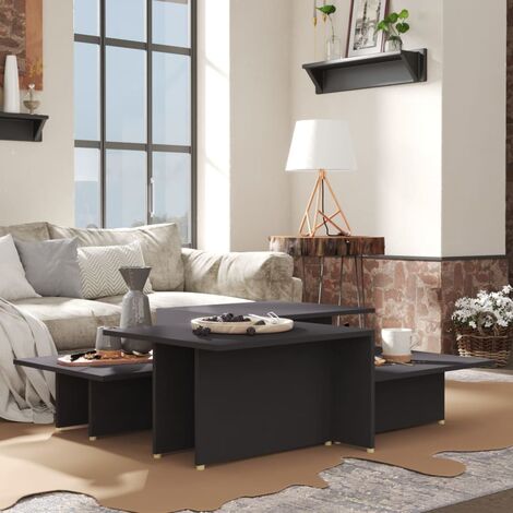 Lot de 2 Tables basses, Table d'appoint, Design Moderne,Table de Salon Gris 111,5x50x33 cm Bois d'ingénierie XZZ79490406 (1/5)