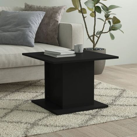 Table Basse de Salon Élégante,Table Canapé Noir 55,5x55,5x40 cm Aggloméré -FR87811 (1/5)