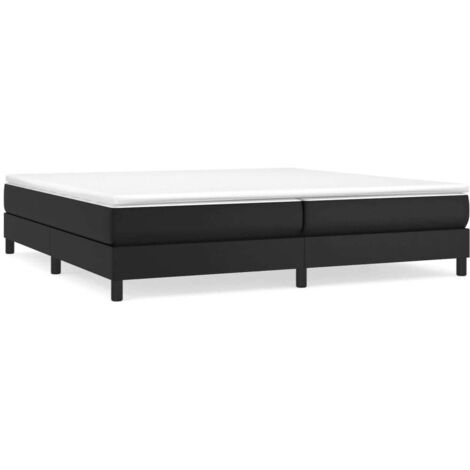 Lit Adulte，Sommier à ressorts de lit，Lit double，Cadre de lit à ressorts - Noir 200x200 cm Similicuir DETHB42840 MaisonChic (1/5)