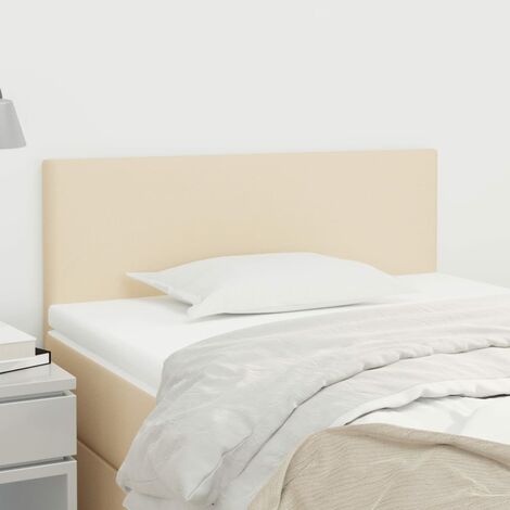 Tête de lit pour lit simple, Cadre de lit, Tableau décoratif de chevet Crème 100x5x78/88 cm Tissu CDE36220 (1/5)