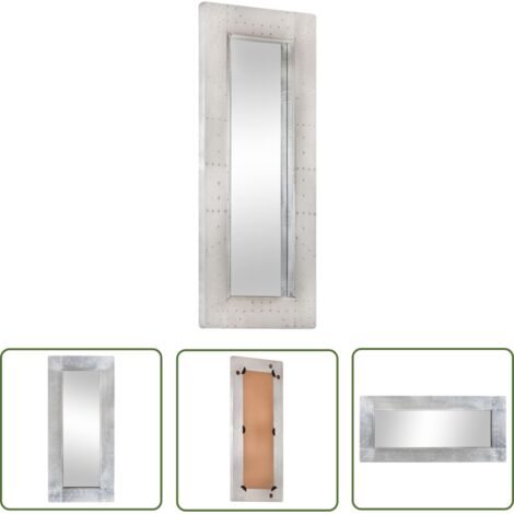 Miroir de style aviation 110x50 cm Métal (1/5)