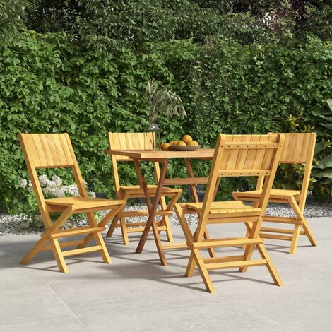 Chaises de jardin pliantes 4 pcs,Fauteuils d'extérieur 47x61x90 cm bois massif teck -TF76621 (1/5)