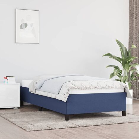 Lit adulte Moderne - Cadre de lit pour Adultes, Enfants pour Couchage Bleu 80 x 200 cm Tissu -24348 (1/5)