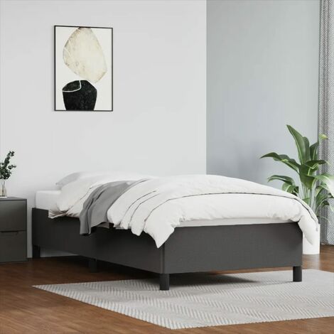 Lit Adulte Cadre de lit magnifique pour Chambre,Matériau durable Gris 80x200 cm Similicuir -97248 (1/5)